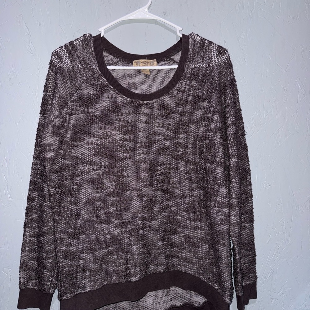 Vintage America Brown and Gray Knit Sweater